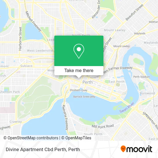 Mapa Divine Apartment Cbd Perth