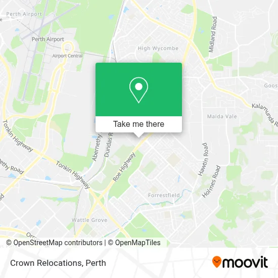 Mapa Crown Relocations