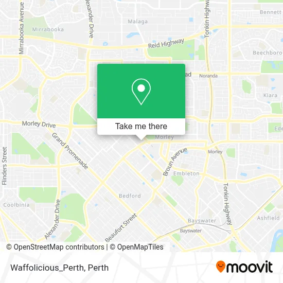 Mapa Waffolicious_Perth