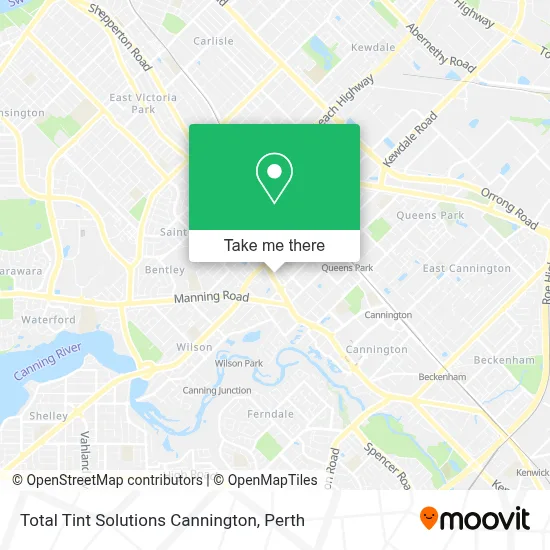 Mapa Total Tint Solutions Cannington