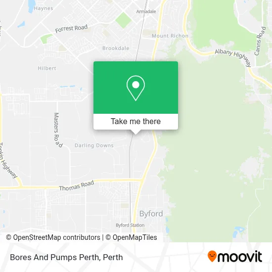 Bores And Pumps Perth map