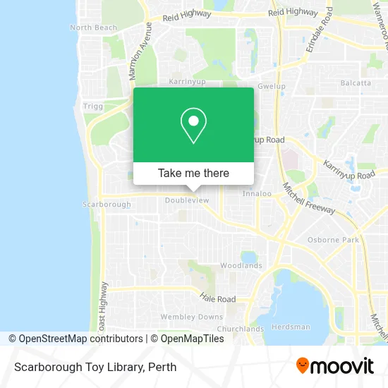Mapa Scarborough Toy Library