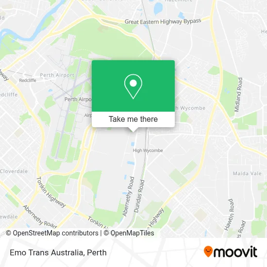 Mapa Emo Trans Australia