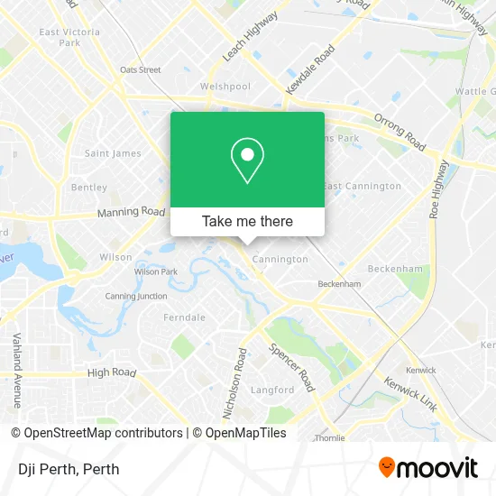 Mapa Dji Perth