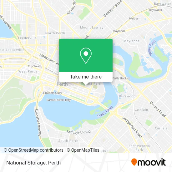 Mapa National Storage