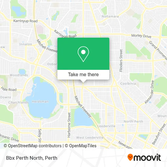 Mapa Bbx Perth North