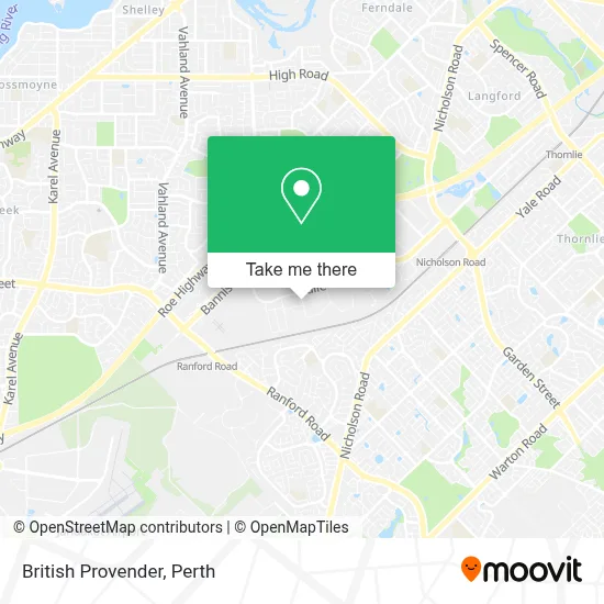Mapa British Provender