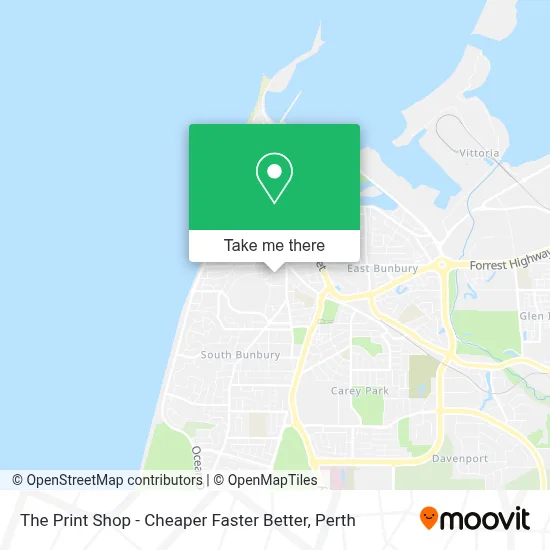 Mapa The Print Shop - Cheaper Faster Better