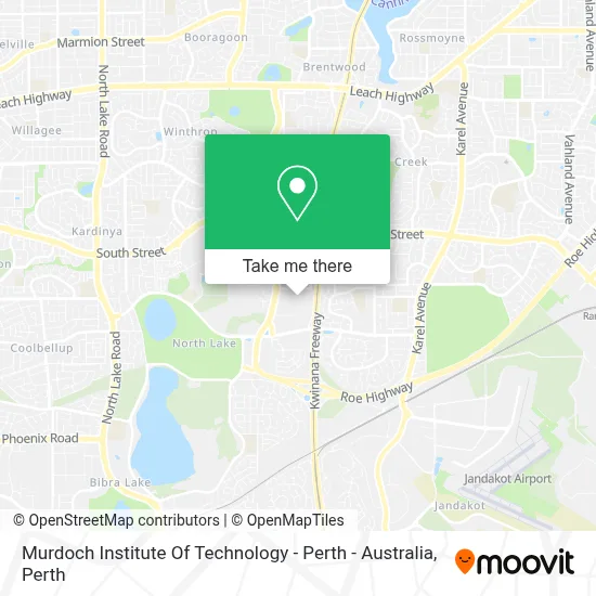 Mapa Murdoch Institute Of Technology - Perth - Australia