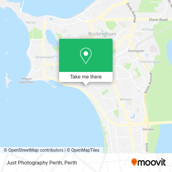 Mapa Just Photography Perth