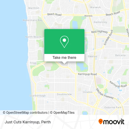 Mapa Just Cuts Karrinyup