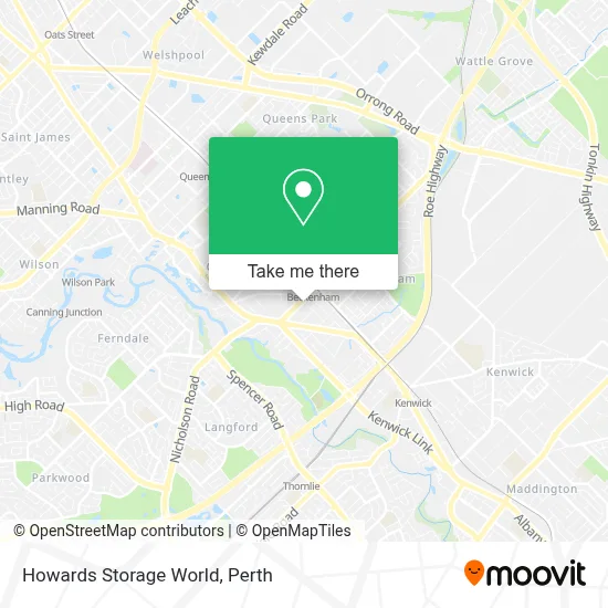 Mapa Howards Storage World