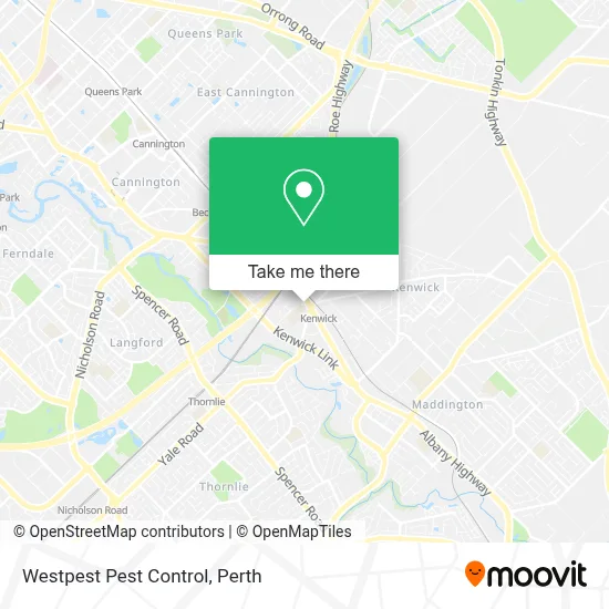 Mapa Westpest Pest Control