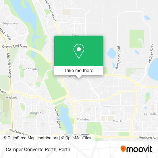 Mapa Camper Converts Perth