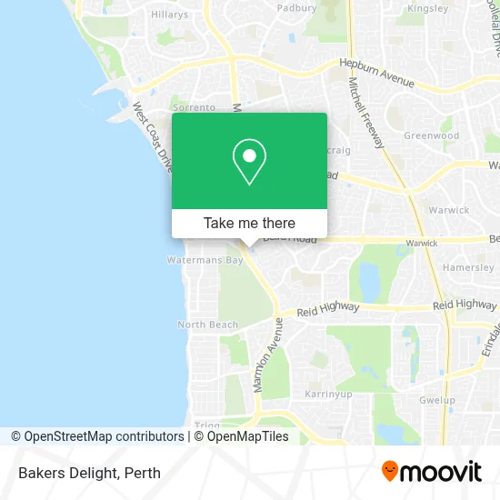 Mapa Bakers Delight
