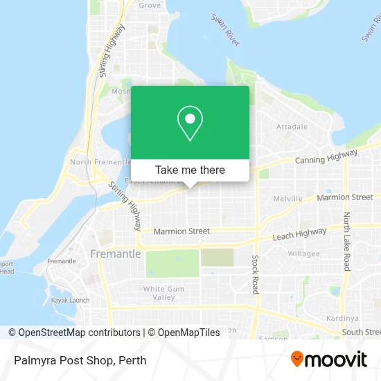 Mapa Palmyra Post Shop