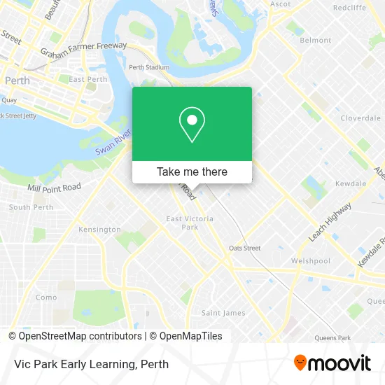 Mapa Vic Park Early Learning