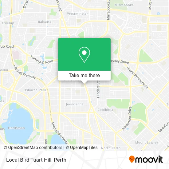 Mapa Local Bird Tuart Hill