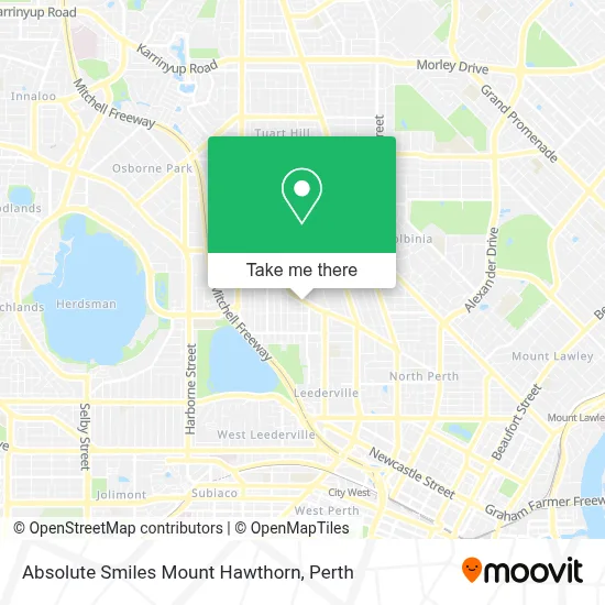Mapa Absolute Smiles Mount Hawthorn