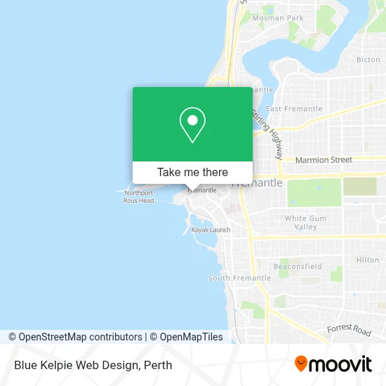 Blue Kelpie Web Design map