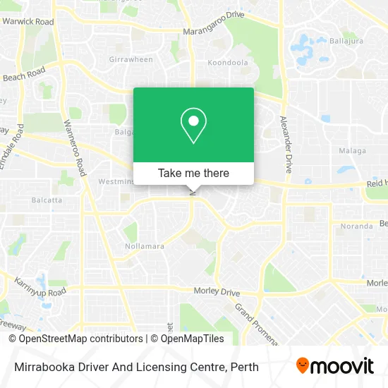 Mapa Mirrabooka Driver And Licensing Centre