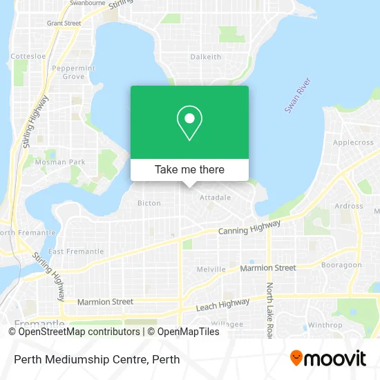Perth Mediumship Centre map