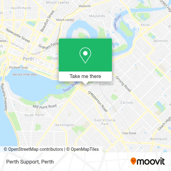 Mapa Perth Support