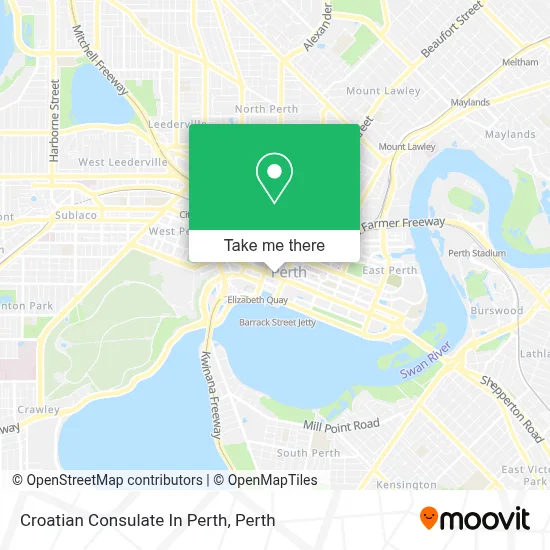 Croatian Consulate In Perth map