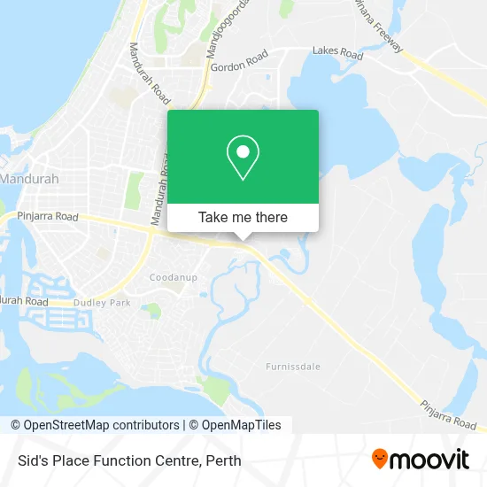 Mapa Sid's Place Function Centre