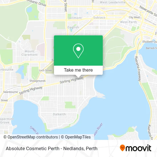 Mapa Absolute Cosmetic Perth - Nedlands