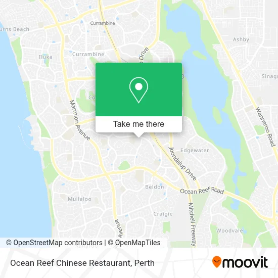Mapa Ocean Reef Chinese Restaurant