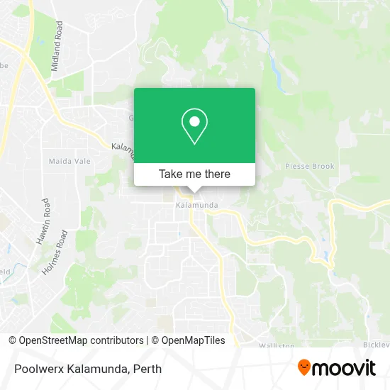 Mapa Poolwerx Kalamunda