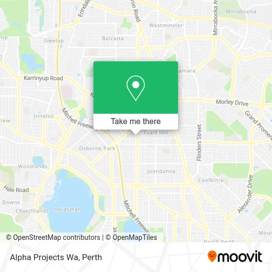 Alpha Projects Wa map