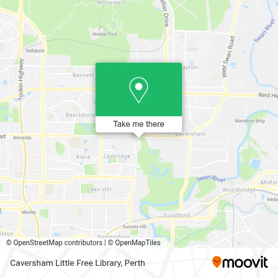 Caversham Little Free Library map