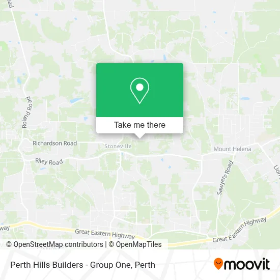 Mapa Perth Hills Builders - Group One
