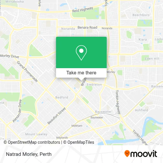 Mapa Natrad Morley