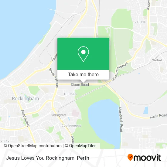 Mapa Jesus Loves You Rockingham