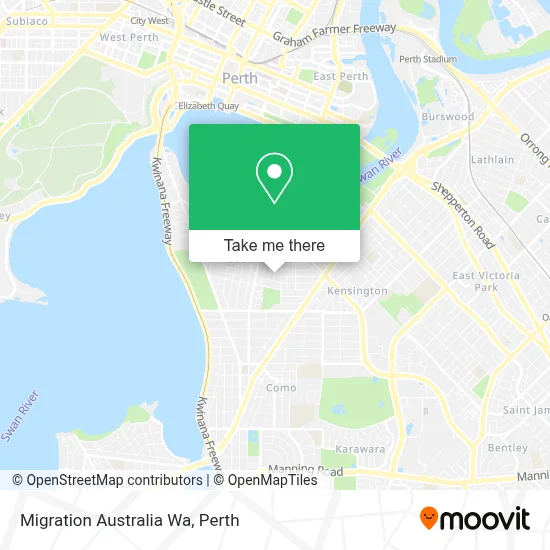 Mapa Migration Australia Wa