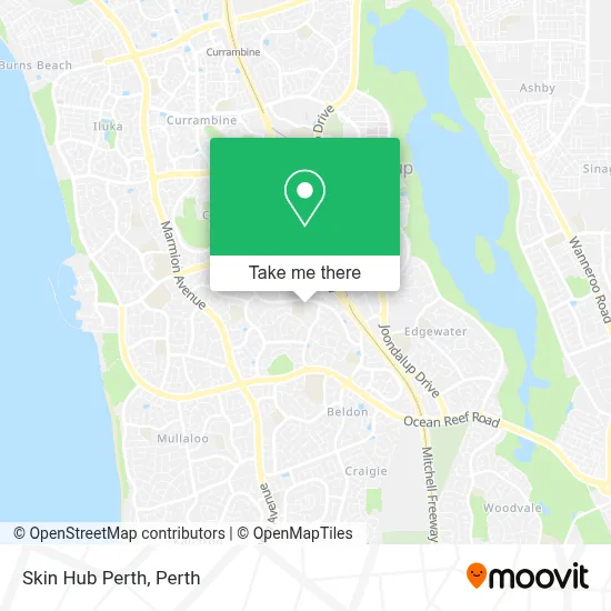 Skin Hub Perth map