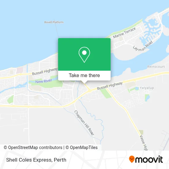 Mapa Shell Coles Express