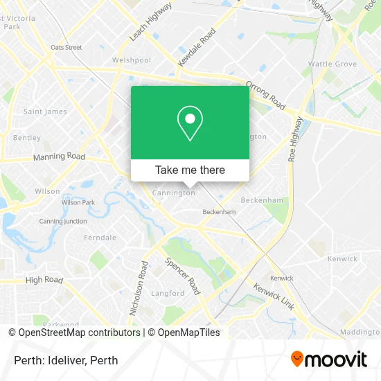 Mapa Perth: Ideliver