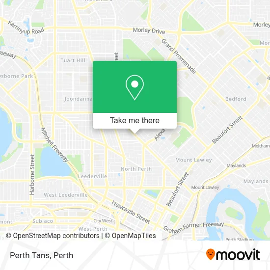 Perth Tans map