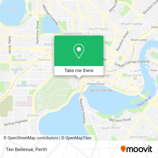 Mapa Ten Bellevue
