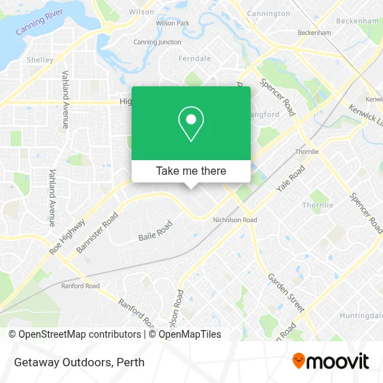 Mapa Getaway Outdoors