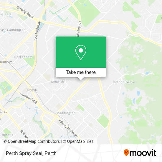Mapa Perth Spray Seal