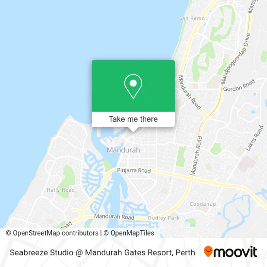 Mapa Seabreeze Studio @ Mandurah Gates Resort