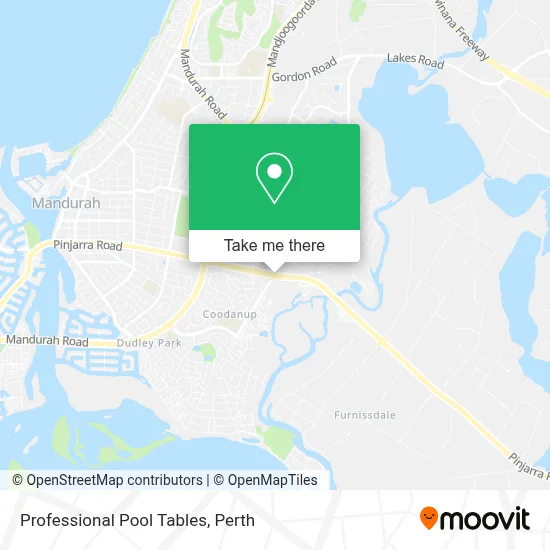 Professional Pool Tables map