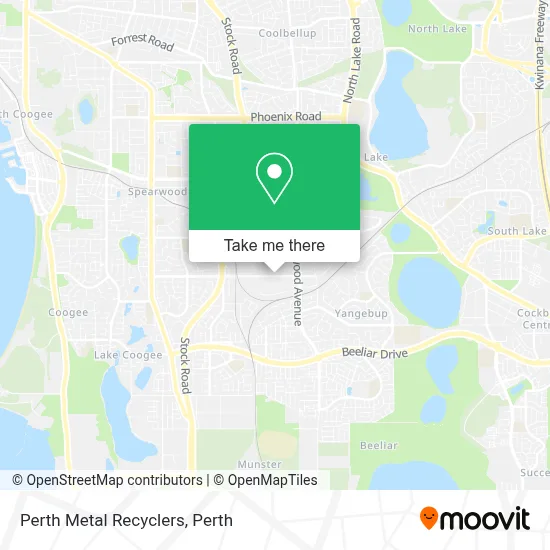 Mapa Perth Metal Recyclers