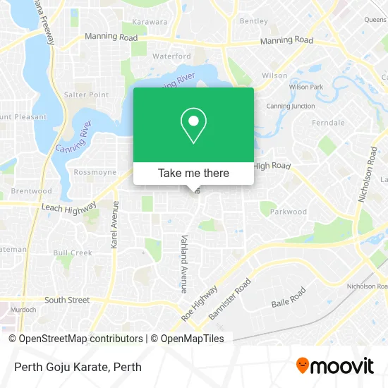 Mapa Perth Goju Karate