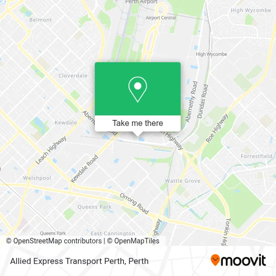Allied Express Transport Perth map